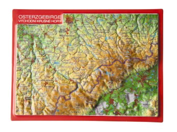 Reliefpostkarte Osterzgebirge