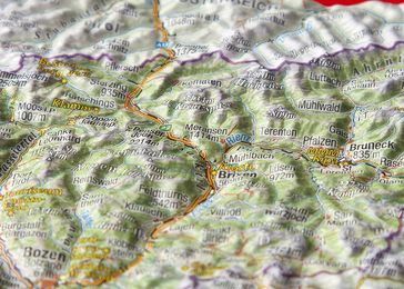 Reliefpostkarte Südtirol - Abbildung 1