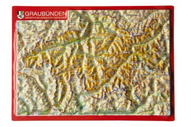 Reliefpostkarte Graubünden - Cover