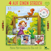 4 auf einen Streich - Meine Märchenpuzzle-Box mit CD - Cover
