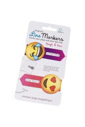 Line Markers (Emoji/Laugh&Love) - Magnetische Lesezeichen - 2er Set