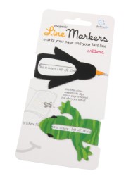 Line Markers (Critters/Pinguin&Frosch) - Magnetische Lesezeichen - 2er Set - Cover