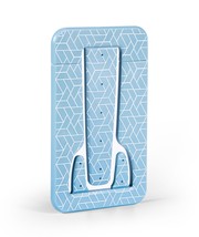 Flexistand Pro (Blue Geometrical) - flexibler Tablethalter - für alle Handys und Tablets - superflach - stufenlos verstellbar - hochkant und quer - passt in jede Tasche - ideal für unterwegs