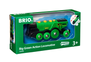 BRIO World 33593 Grüner Gustav elektrische Lok - Batterie-Lokomotive mit Licht & Sound - Kleinkinderspielzeug empfohlen ab 3 Jahren