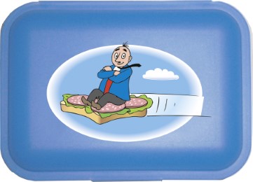 Papa Moll Lunchbox blau