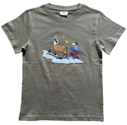Globi T-Shirt khaki, Gämse 110/116