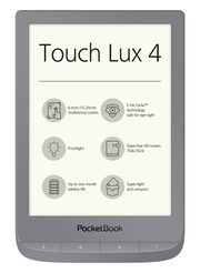 PocketBook eBook Reader Touch Lux 4 matte silver (silber) - Cover