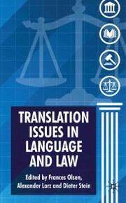 Translation Issues in Language and Law