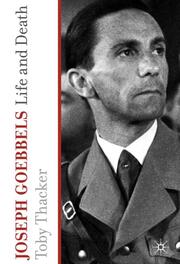 Joseph Goebbels - Cover
