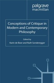 Conceptions of Critique in Modern and Contemporary Philosophy - Cover