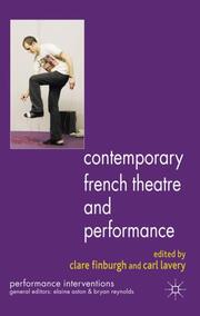 Contemporary French Theatre and Performance - Cover