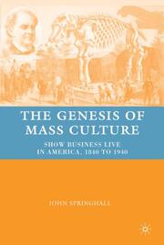 The Genesis of Mass Culture - Cover