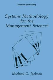 Systems Methodology for the Management Sciences - Cover