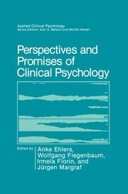 Perspectives and Promises of Clinical Psychology - Cover