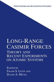 Long-Range Casimir Forces: Theory and Recent Experiments on Atomic Systems - Cover
