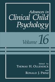 Advances in Clinical Child Psychology 16