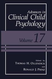 Advances in Clinical Child Psychology 17