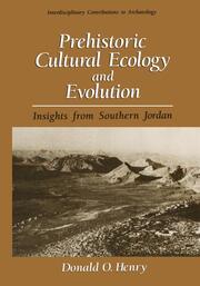 Prehistoric Cultural Ecology and Evolution - Cover