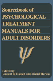 Sourcebook of Psychological Treatment Manuals for Adult Disorders - Cover