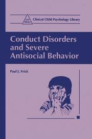 Conduct Disorders and Severe Antisocial Behavior - Cover