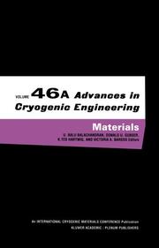 Advances in Cryogenic Engineering (Materials) 46 A/B