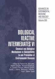 Biological Reactive Intermediates Vi - Cover