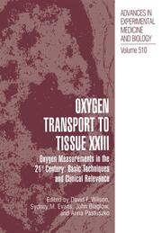 Oxygen Transport to Tissue XXIII - Cover