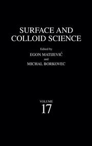 Surface and Colloid Science 17 - Cover