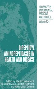 Dipeptidyl Aminopeptidases in Health and Disease - Cover