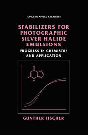 Stabilizers for Photographic Silver Halide Emulsions - Cover