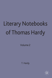 The Literary Notebooks of Thomas Hardy - Cover