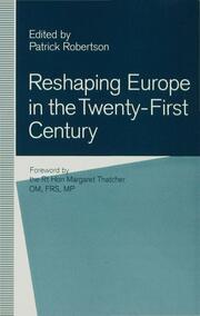Reshaping Europe in the Twenty-First Century - Cover