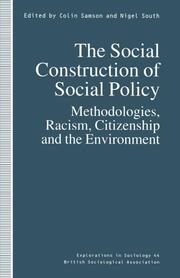 The Social Construction of Social Policy