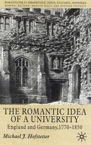 The Romantic Idea of a University - Cover