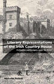 Literary Representations of the Irish Country House - Cover