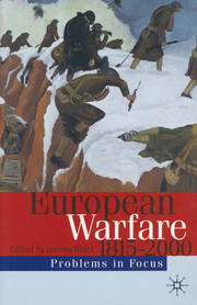 European Warfare 1815-2000 - Cover