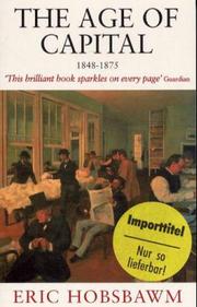 The Age of Capital 1848-1875 - Cover