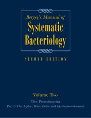 Bergey's Manual® of Systematic Bacteriology - Cover