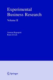 Experimental Business Research II