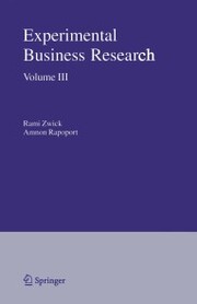 Experimental Business Research - Cover