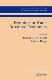 Frontiers in Water Resource Economics - Cover