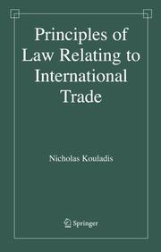 Principles of Law Relating to International Trade