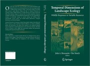 Temporal Dimensions of Landscape Ecology - Cover