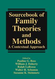Sourcebook of Family Theories and Methods - Cover