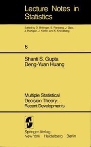 Multiple Statistical Decision Theory: Recent Developments