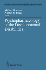 Psychopharmacology of the Developmental Disabilities - Cover