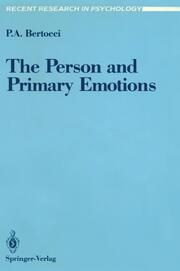The Person and Primary Emotions - Cover