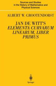 Jan de Witts Elementa Curvarum Linearum, Liber Primus