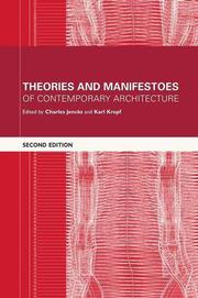 Theories and Manifestoes of Contemprorary Architecture - Cover