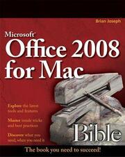 Microsoft Office 2008 for Mac Bible - Cover